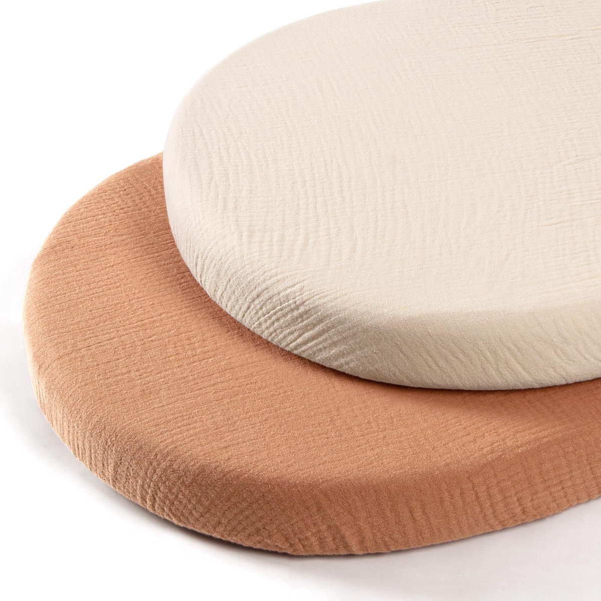 Wieg hoeslaken set van 2 stuks - ademend mousseline katoen - afneembaar wasbaar buitenhoes - geschikt voor babywieg matras - 32 * 17 inchStijl 2