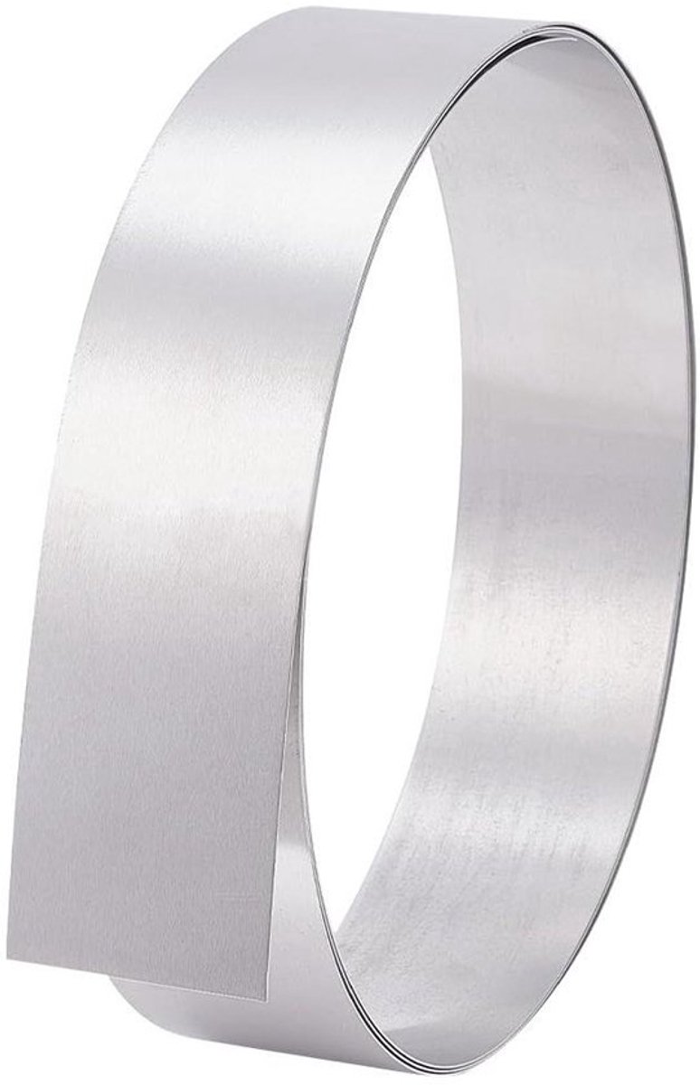 Aluminium plaatrol - flexibele metalen strip - klasse 1060° - 0,5 mm - 5 cm - grote rol - tuin - knutselen - geschikt voor - grijs - model 2 m.