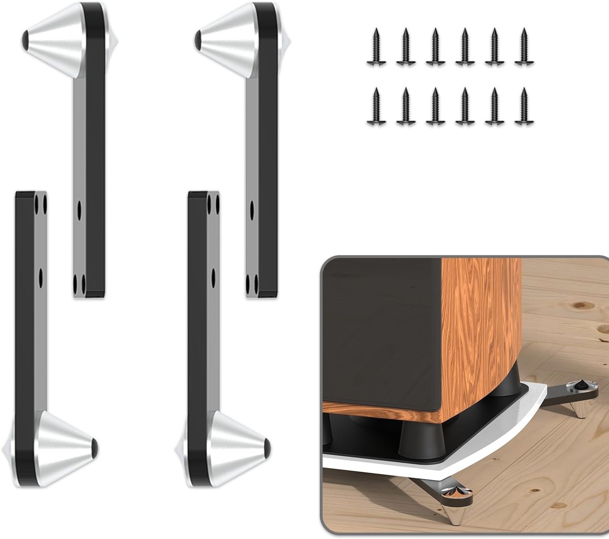 Solidchoice - Aluminium Speaker Spikes voor Optimale Geluidsisolatie