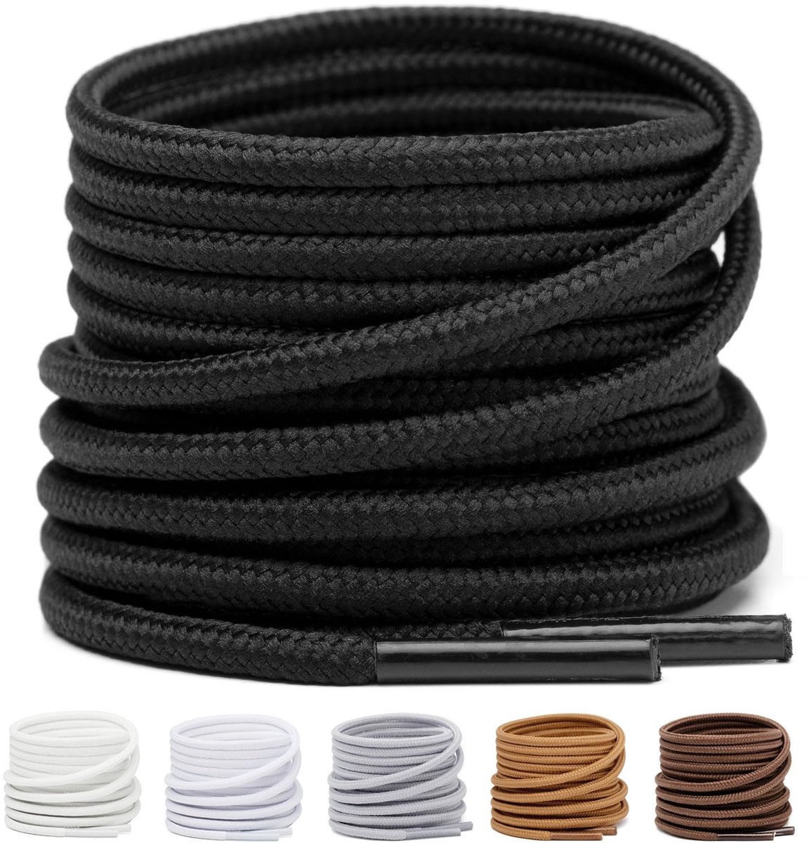 Solidchoice - 2 Paar Premium Ronde Veters voor Werk- en Sportschoenen