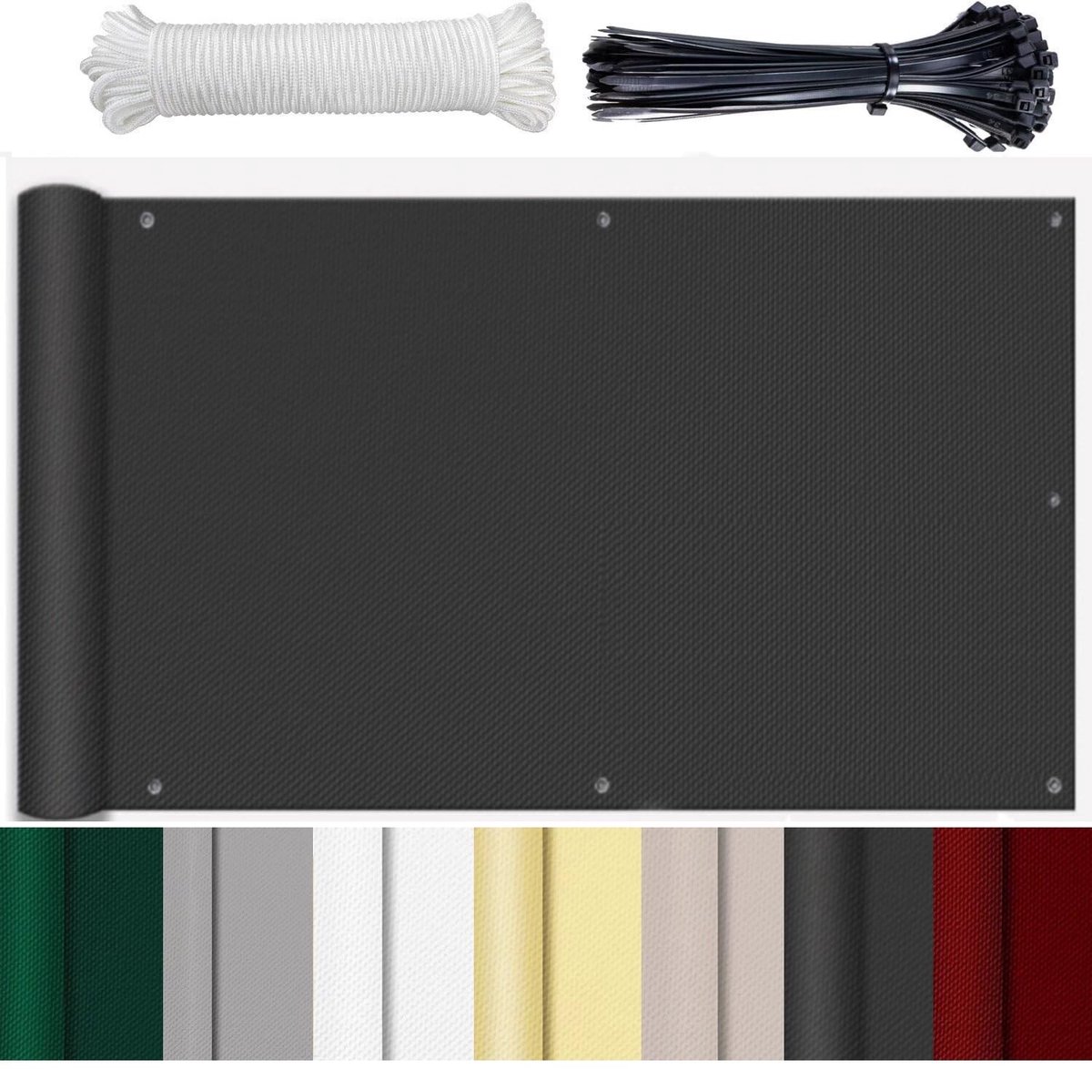 Solidchoice - Balkonrand 80 cm Hoog, Antraciet voor Privacy