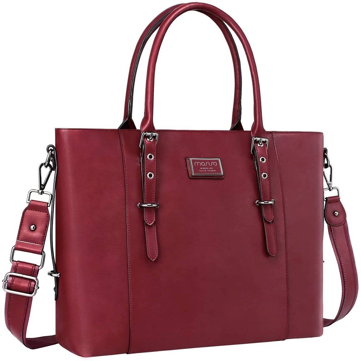 Solidchoice - Laptop Draagtas 17-17.3 Inch PU Leer Schoudertas