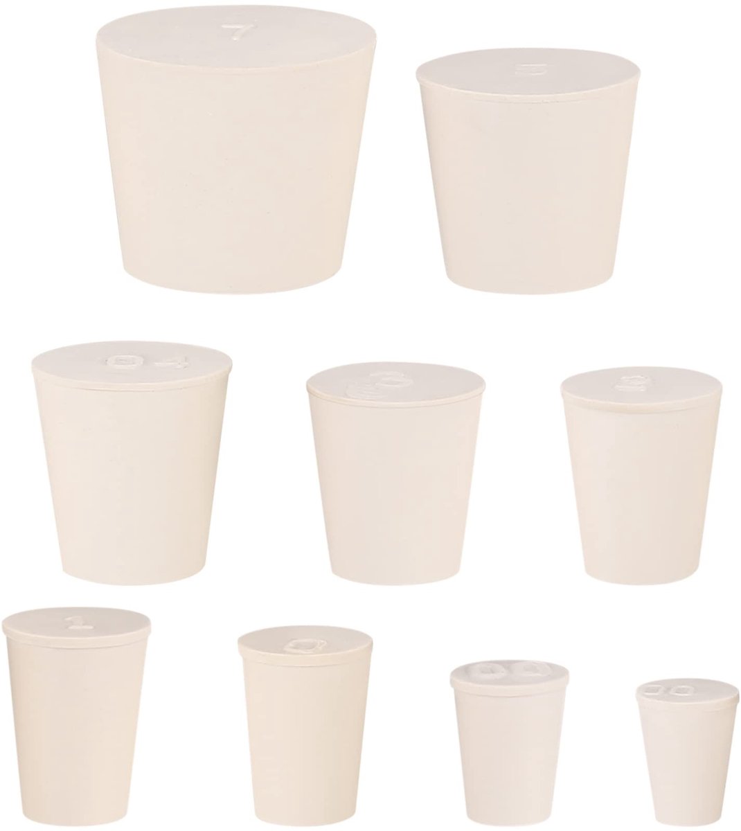 Solidchoice - 30 Stuks Volle Rubber Stoppen Set in Diverse Maten