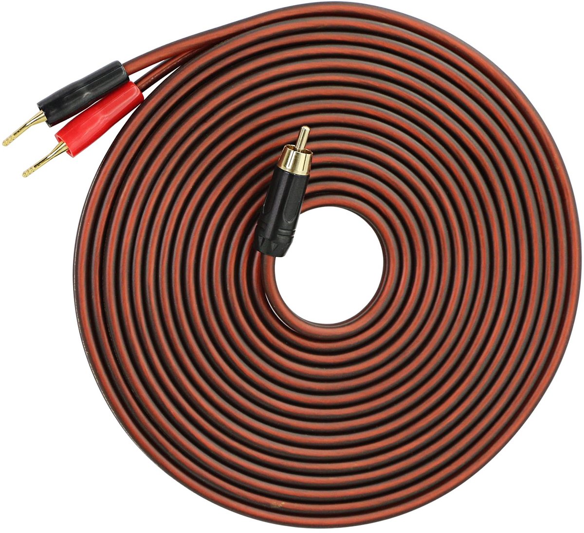 Solidchoice - RCA naar Dubbele Pin Plug Luidsprekerkabel 5M
