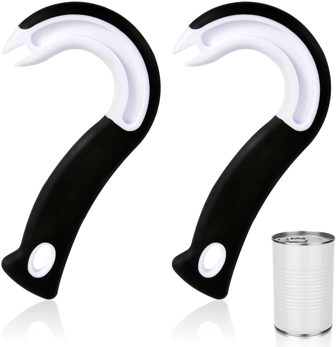 Solidchoice - Set van 2 Ringtrek Blikopeners met Antislip Handgreep