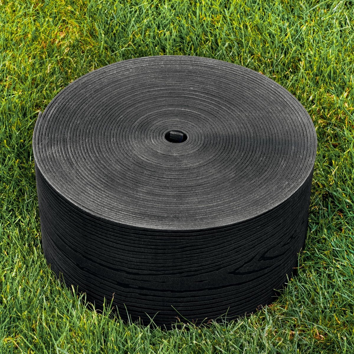 Solidchoice - Flexibele Tuinrand 20m Zwart met Houten Design