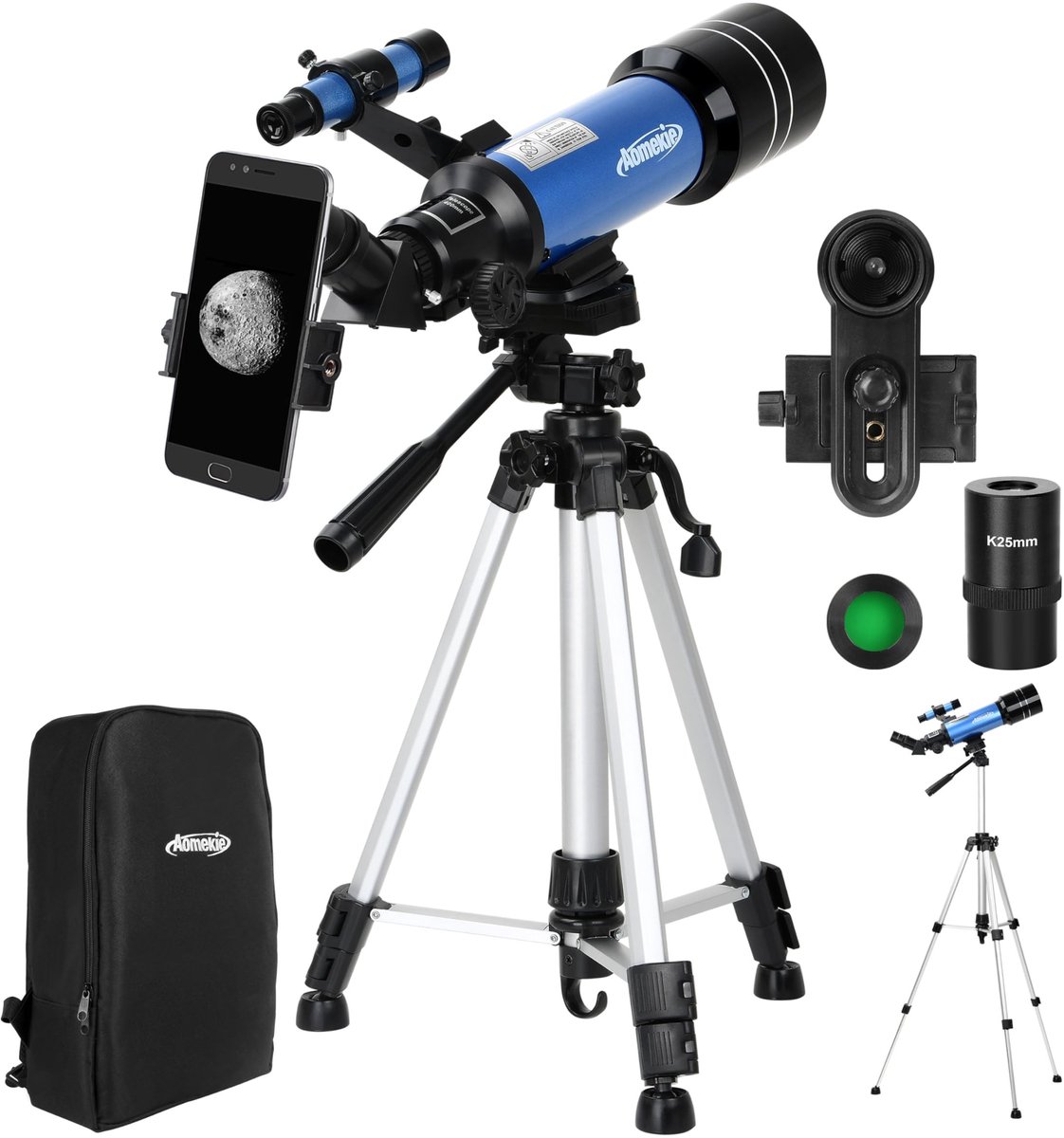 Solidchoice - 70mm Astronomische Telescoop voor Beginners met Tripod en Adapter