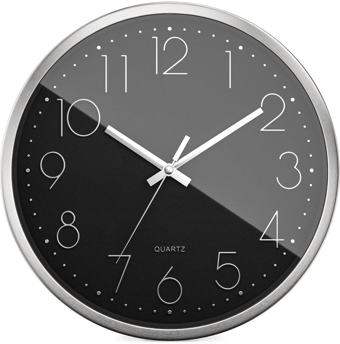 Solidchoice - Quartz Wandklok met Stille Beweging en Aluminium Frame