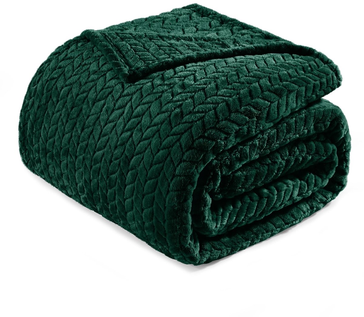Solidchoice - Zachte Fleece Deken voor Bed 230x265 cm Bosgroen