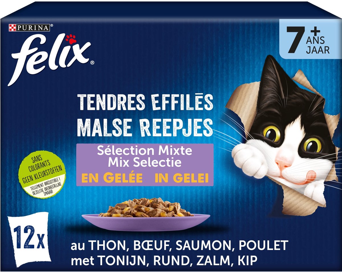 Solidchoice - Natvoer voor Senior Katten met Vlees in Gelei