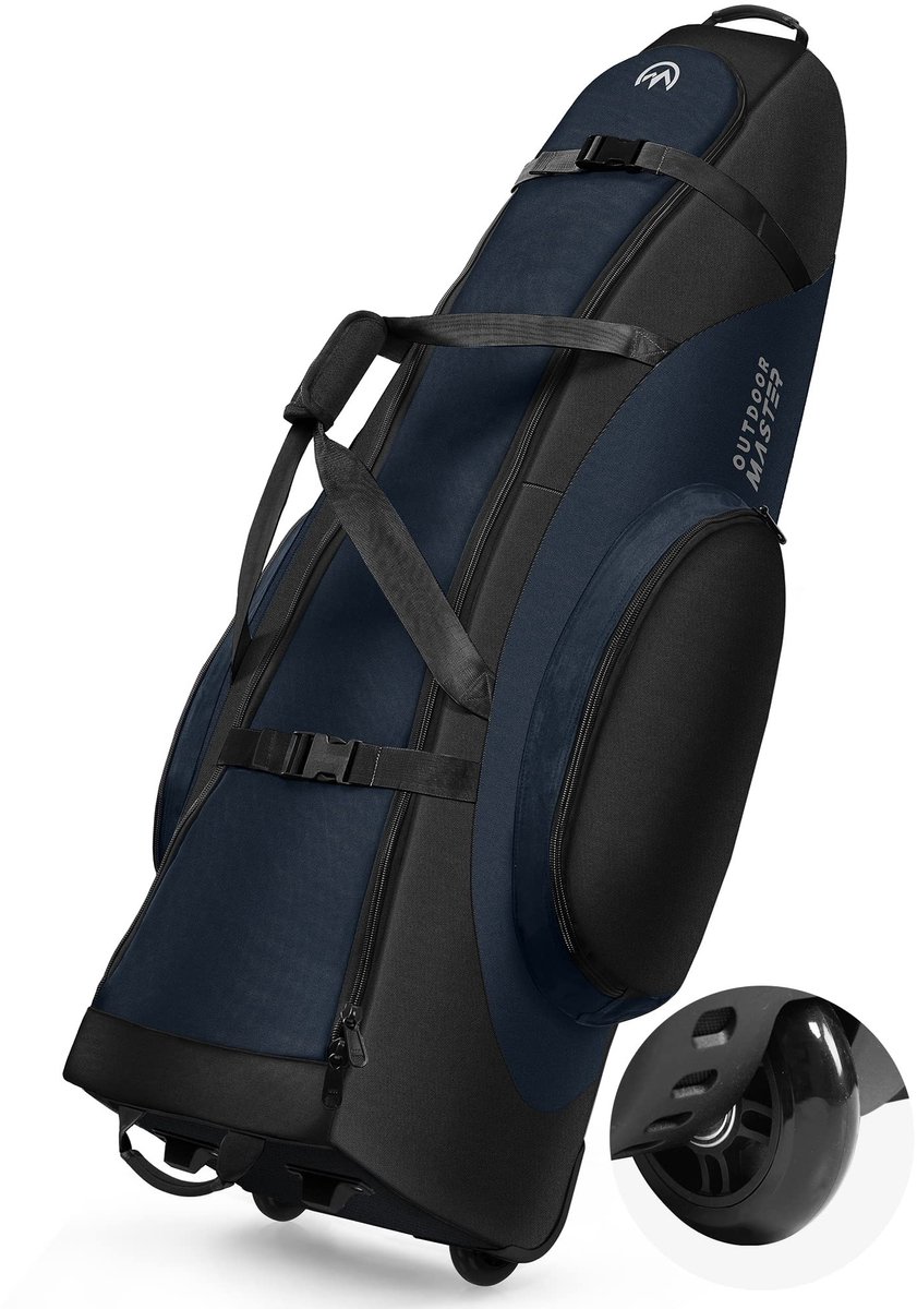 Solidchoice - Padded Golf Reisbag met Versterkte Wielen en Waterdicht Materiaal