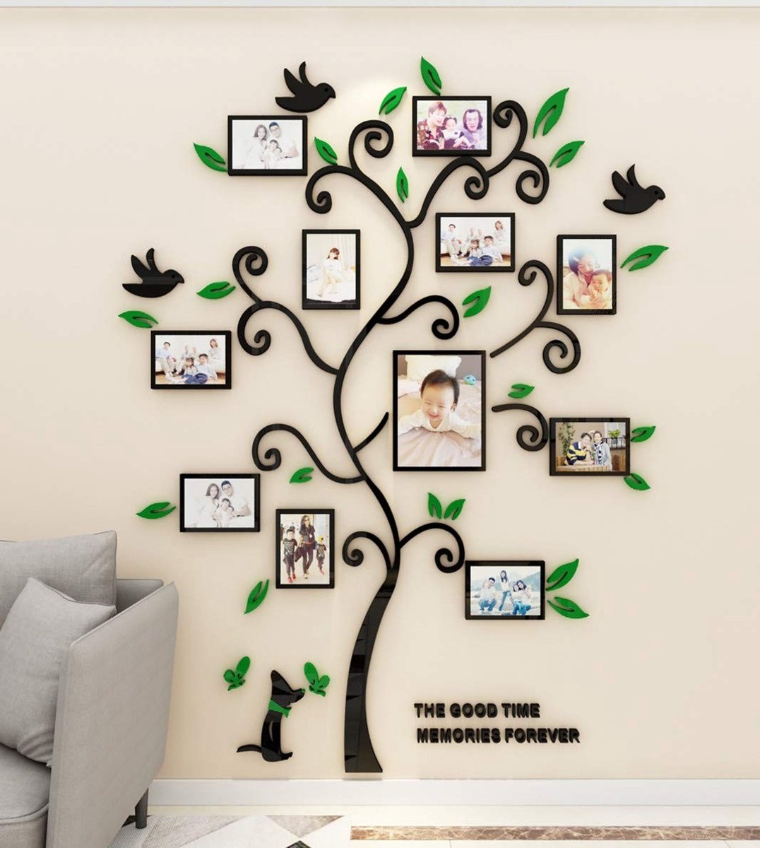 Solidchoice - 3D Wandsticker Boom voor Woonkamer en Slaapkamer