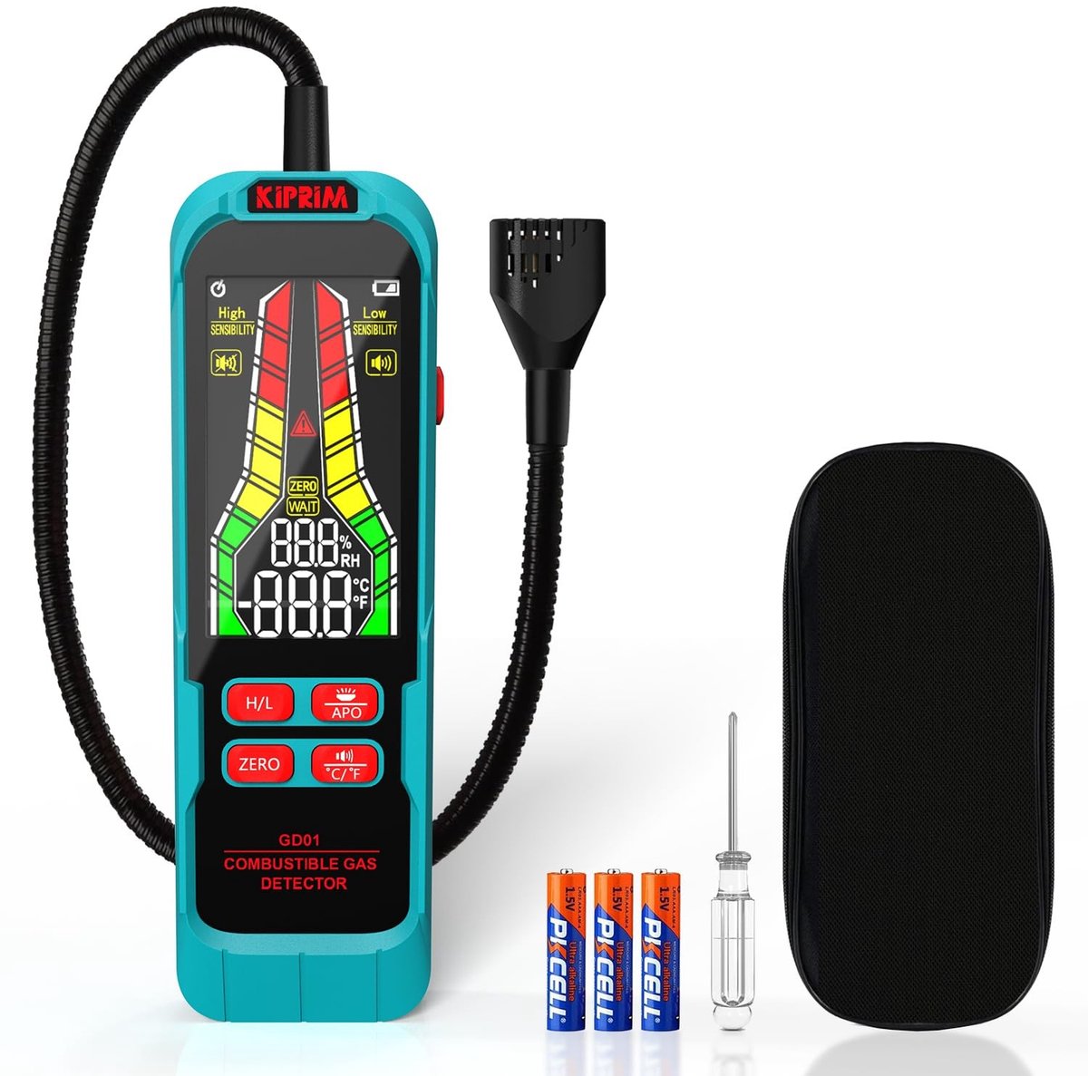 Solidchoice - Hooggevoelige Gaslekdetector met 9.4 Inch Probe