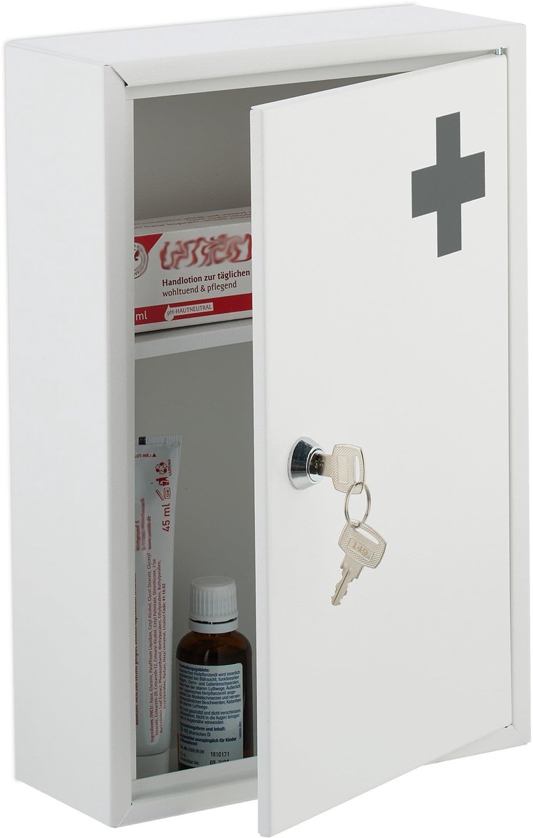 Solidchoice - Lockable Medicijnkast met 2 Compartimenten
