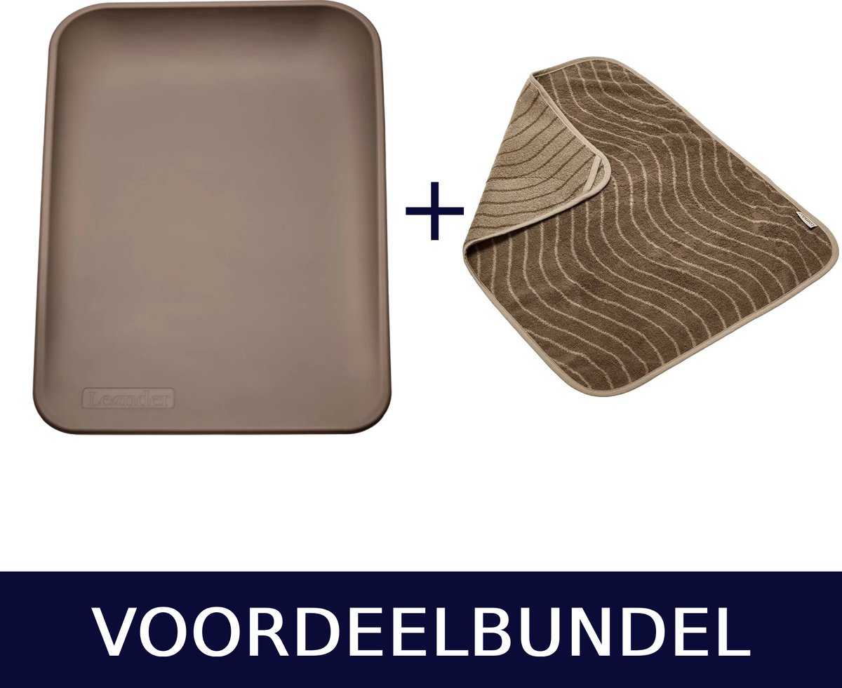 Leander Matty aankleedkussen Mocca + Leander topper voor Matty Mocca