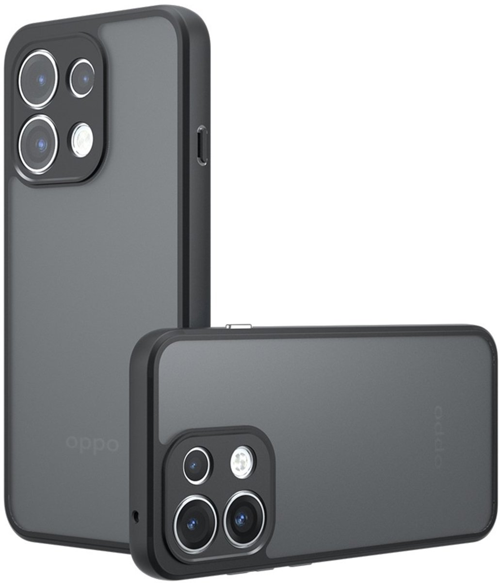 Coverup Hoesje - Geschikt voor OPPO Reno16 F Hoesje - Coverup Mat Transparante Back Cover met Camera Cover - Zwart