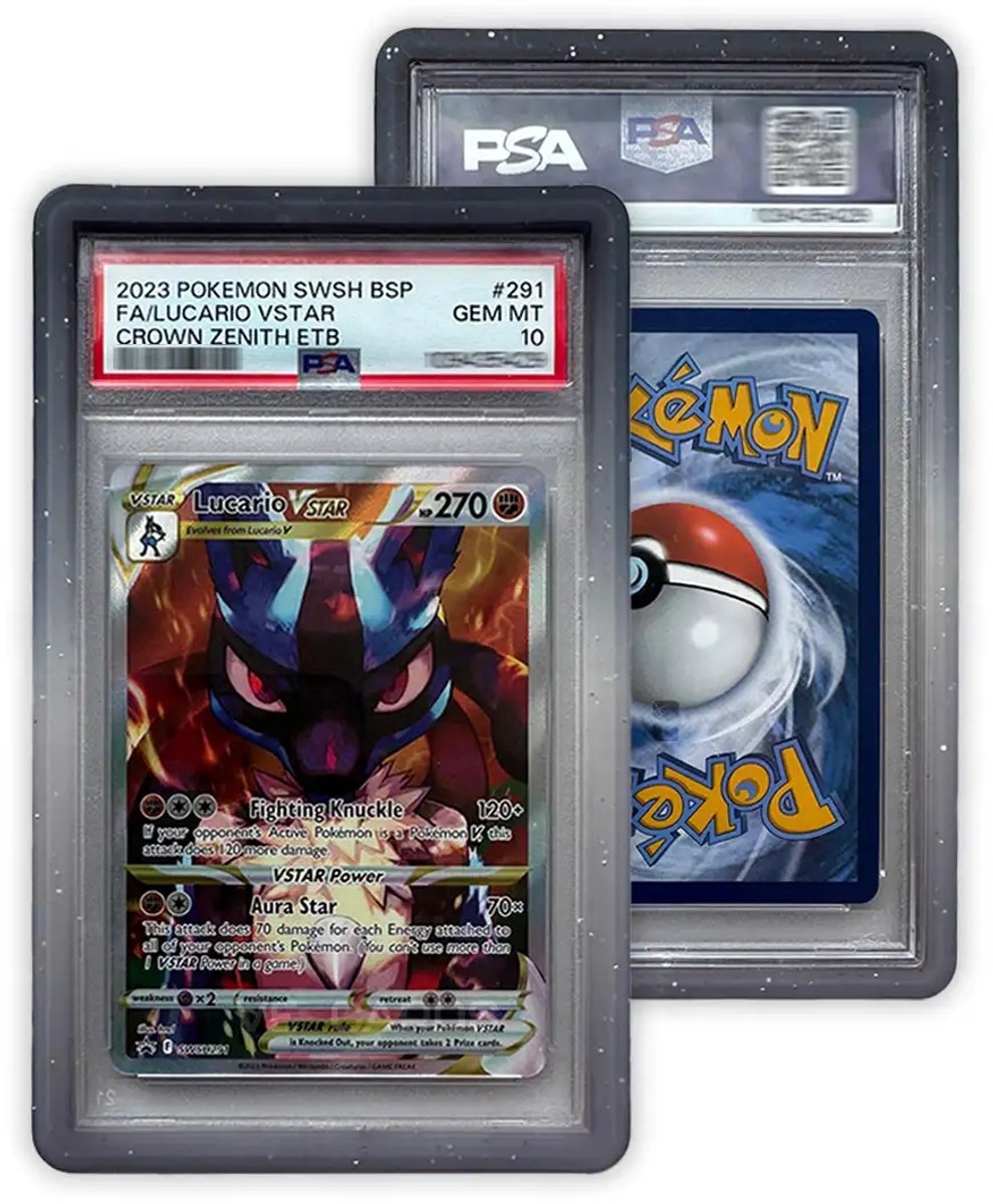 PSA Slab Guard - Siliconen Bumper voor PSA Graded Cards - Grijs/Zwart Gradient