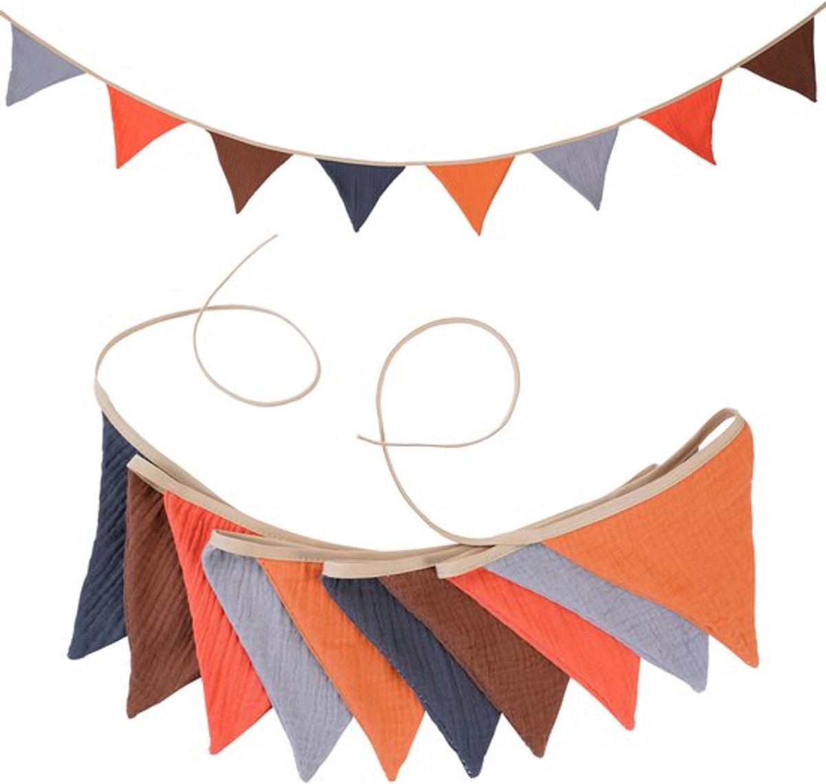 Slinger voor de kinderkamer, slinger van katoenen mousseline, hangende slinger voor de kinderkamer, decoratie voor huisbedden (jongens & meisjes), wanddecoratie-cadeau, decoratie voor de babykamer