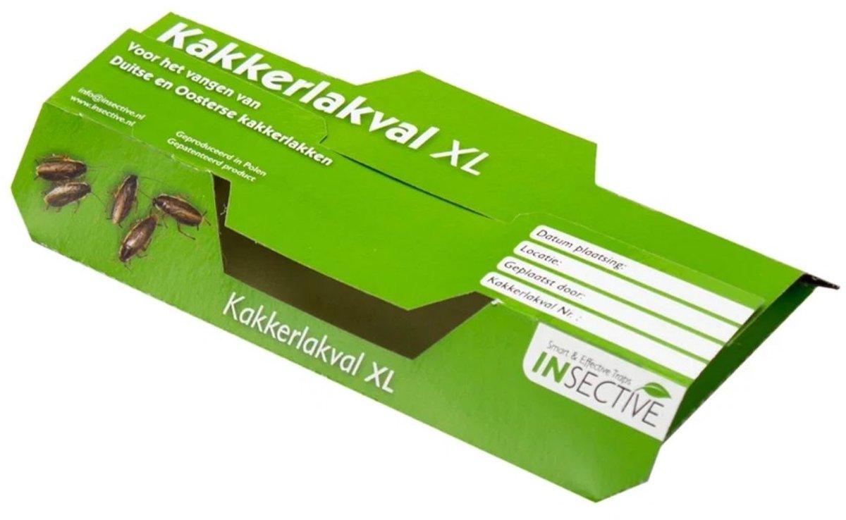 Insective Kakkerlakkenval XL (4 stuks) - Effectieve Insectenval