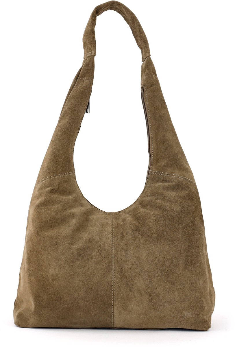 Bear Design Pauline Suede Leren Hobotas Schoudertas - Taupe