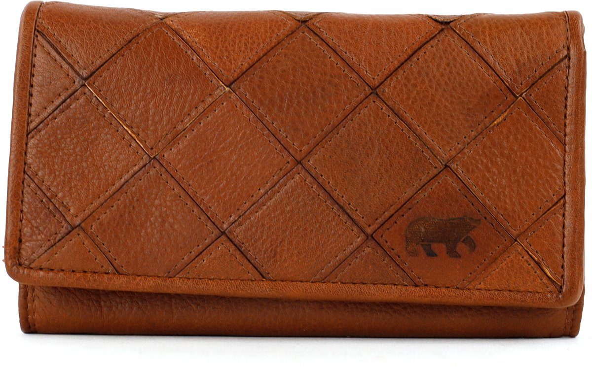 Bear Design Leonor Dames Overslagportemonnee - Cognac