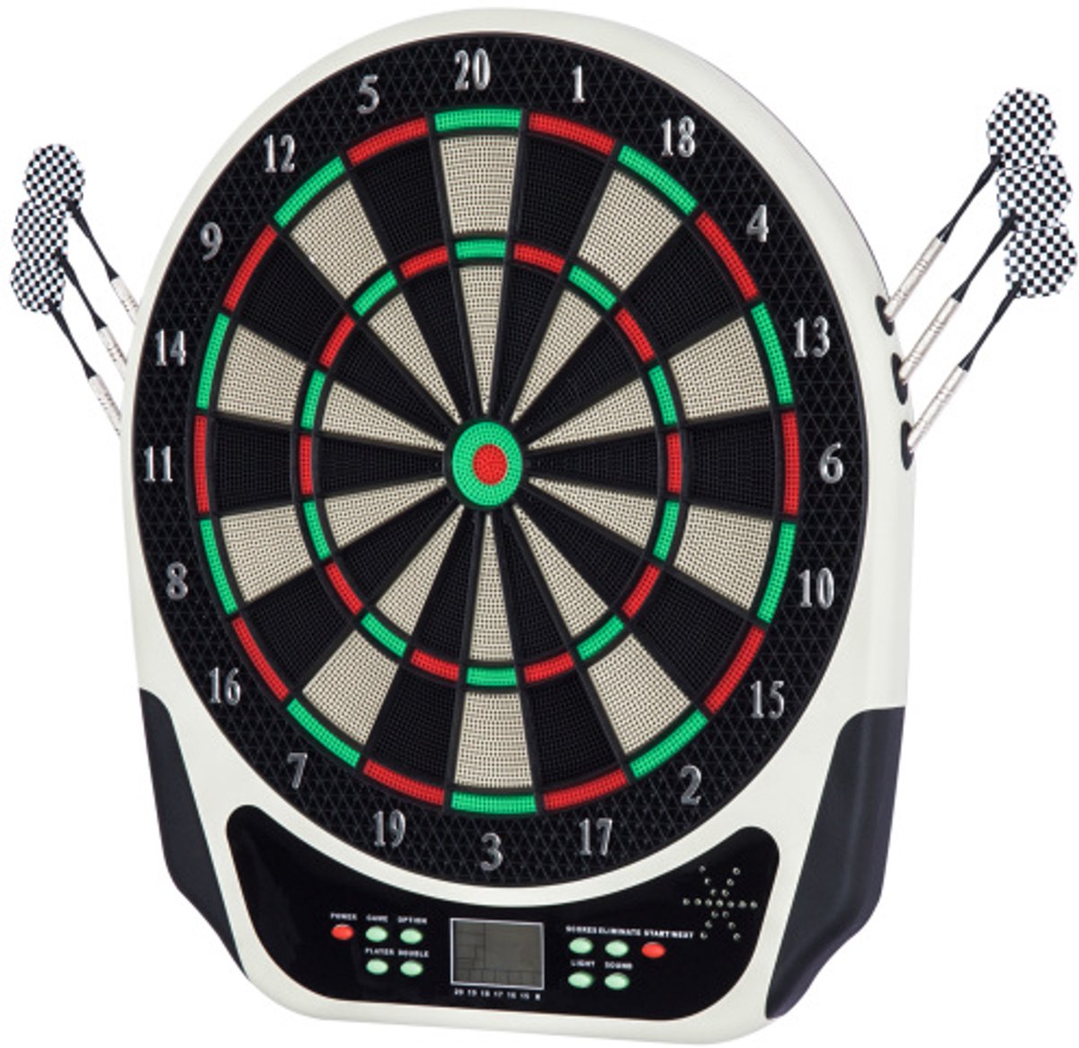 Elektronisch dartbord, dartbord met lcd-scherm, 6 darts, 24 dartpunten, 18 spellen, 159 spelvarianten, voor 8 spelers