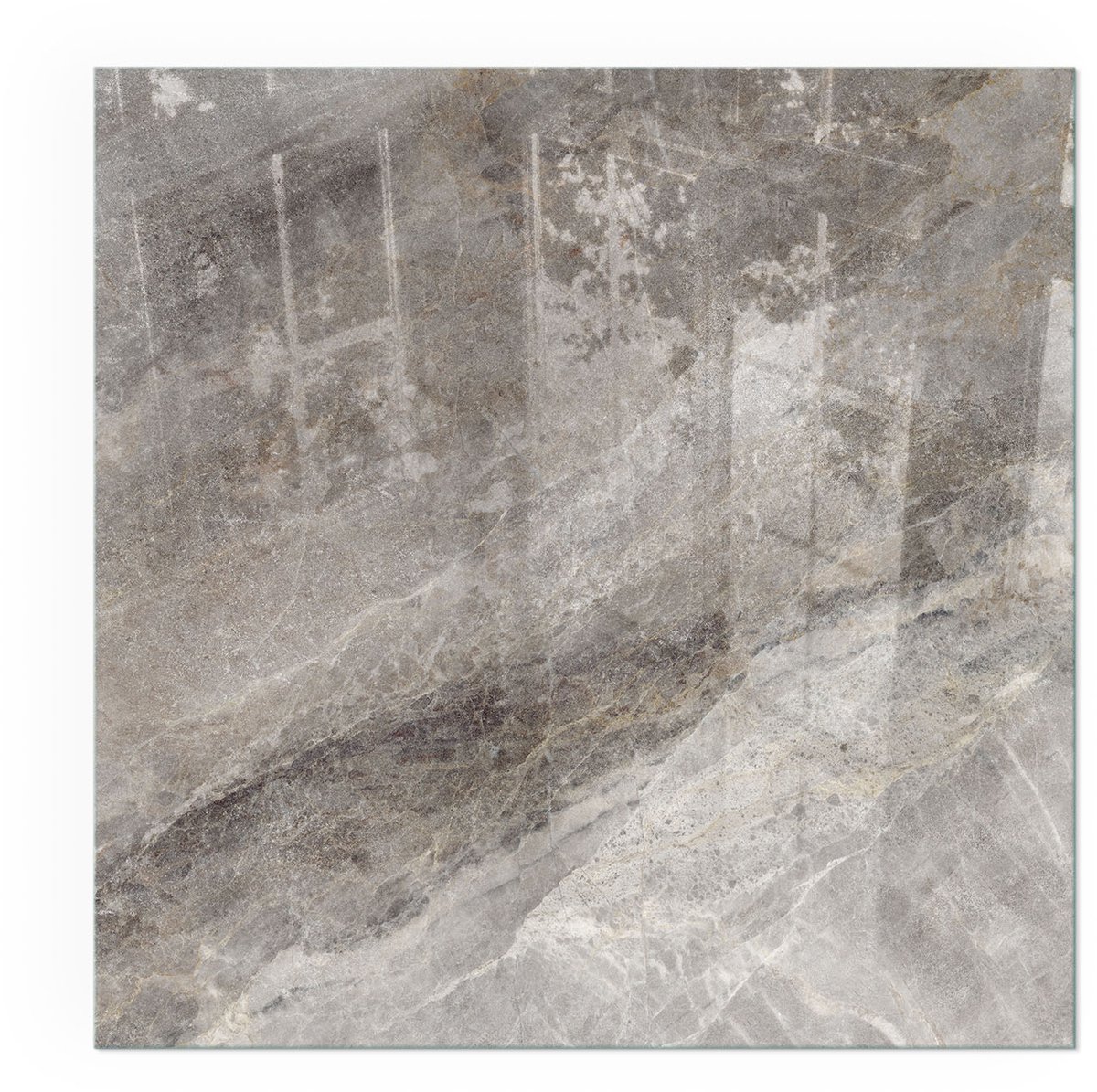 ArtPrintCavePlaat voor onder houtkachel - 50x50cm - Onderplaat kachel - Kachel vloerplaat Grijs - Vloerplaat openhaard