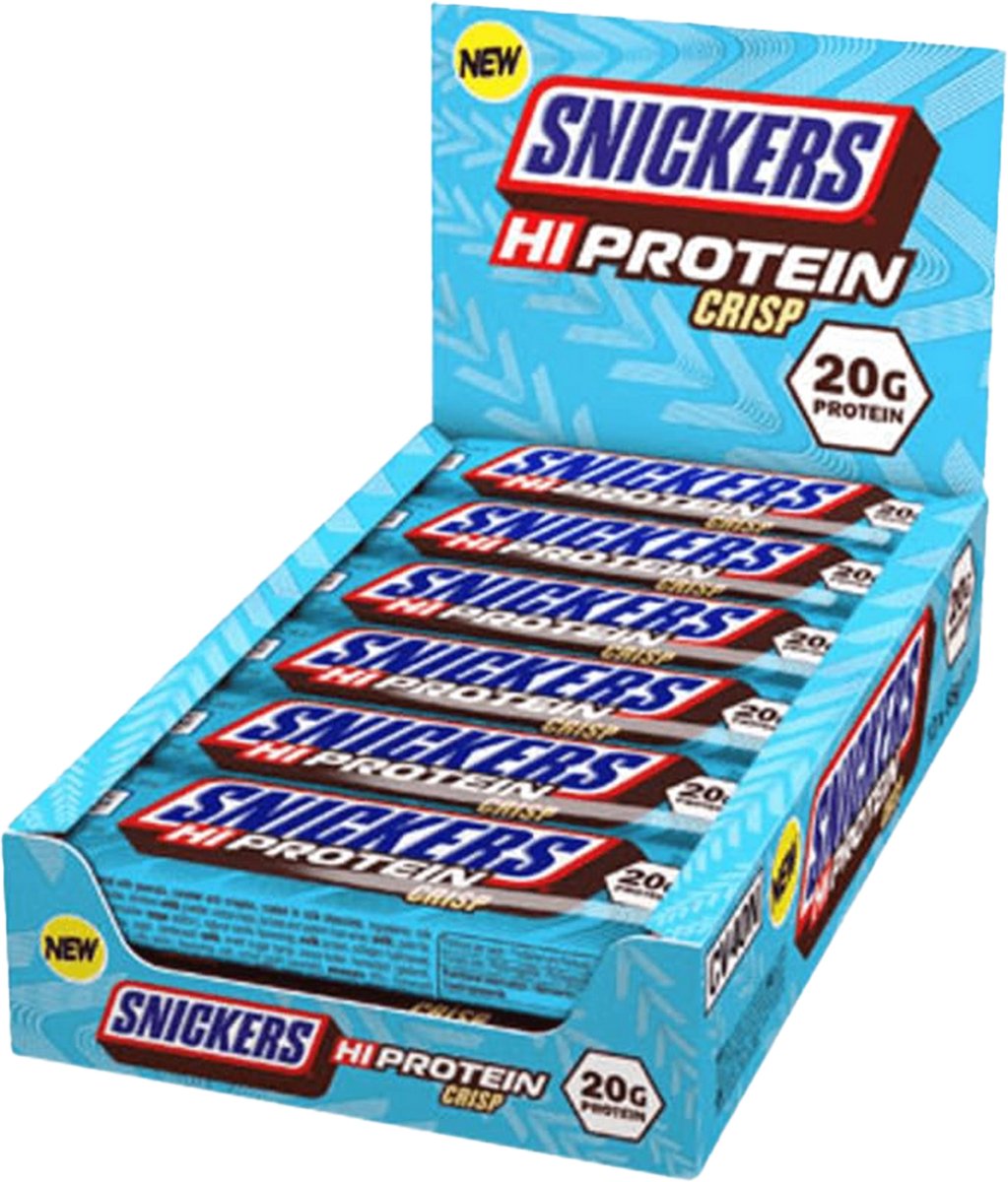 Snickers Crisp Low Sugar High Protein Bar (12x55g) Milk Chocolate - Repen - Eiwit Repen
