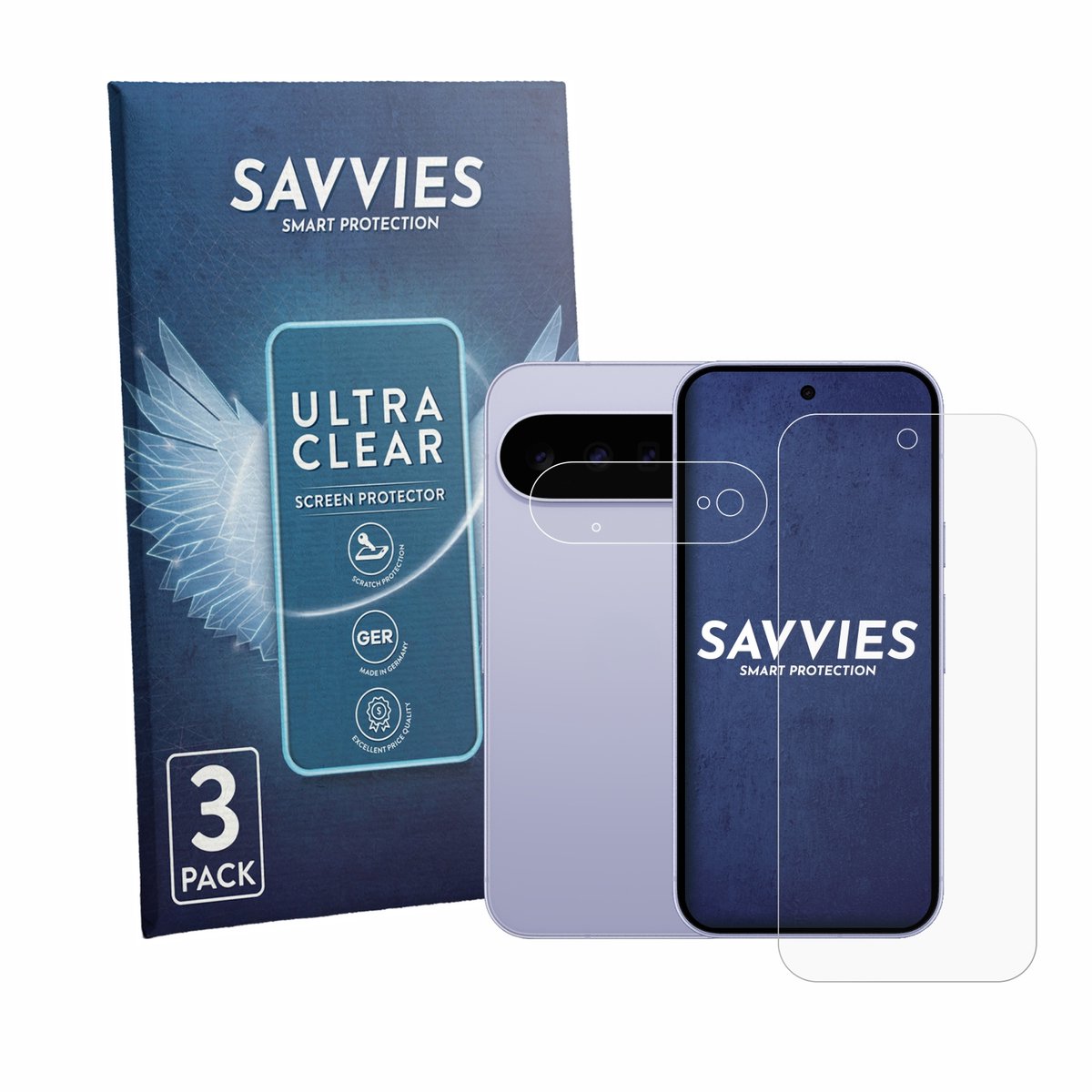Savvies - Screenprotector voor Google Pixel 11 (Voor+Camera) - Folie Beschermfolie transparant 6 Stuks
