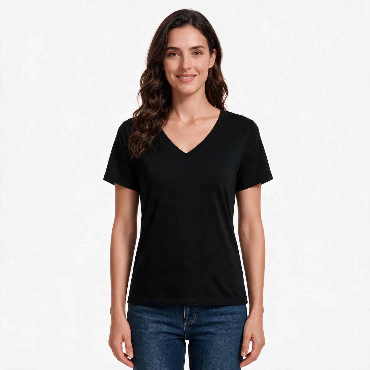 Imily Bela Dames Basic T-shirt met V-hals