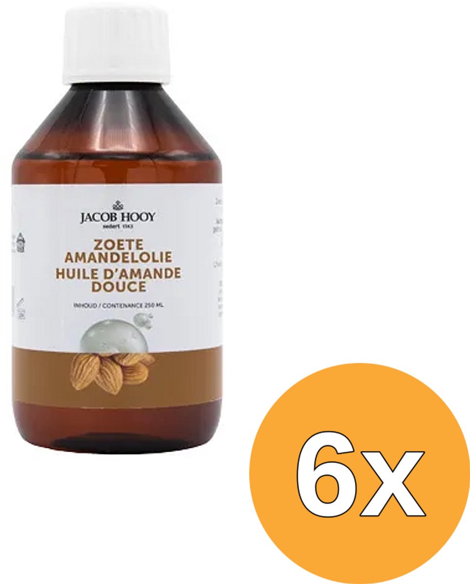 6x Jacob Hooy Amandelolie Zoet (250 ml)