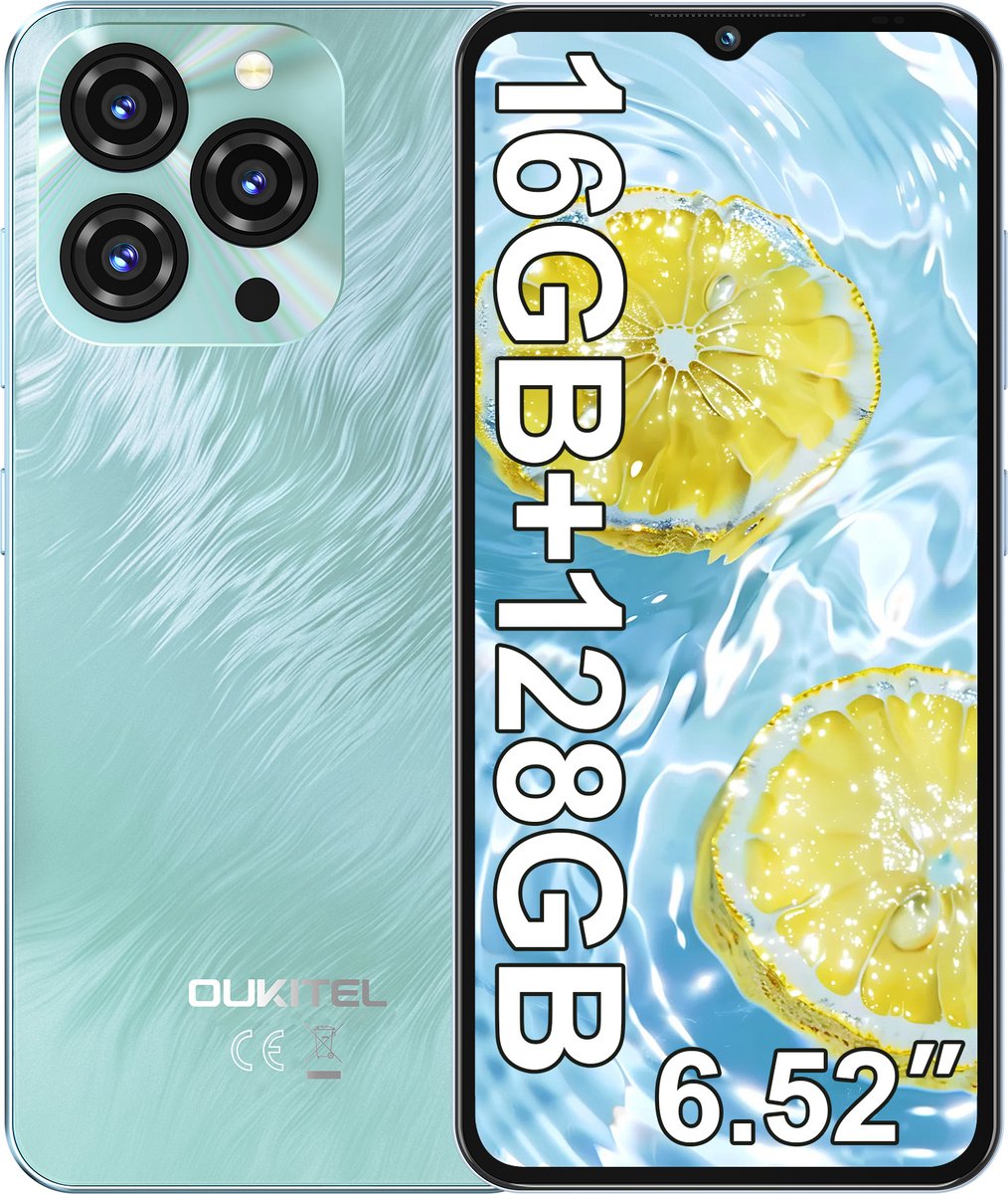 OUKITEL C3 Smartphone 4G-5000mAh-16GB RAM-128GB ROM-13MP camera-6,52" HD-Android 14-Dual 4G-OTG-GPS