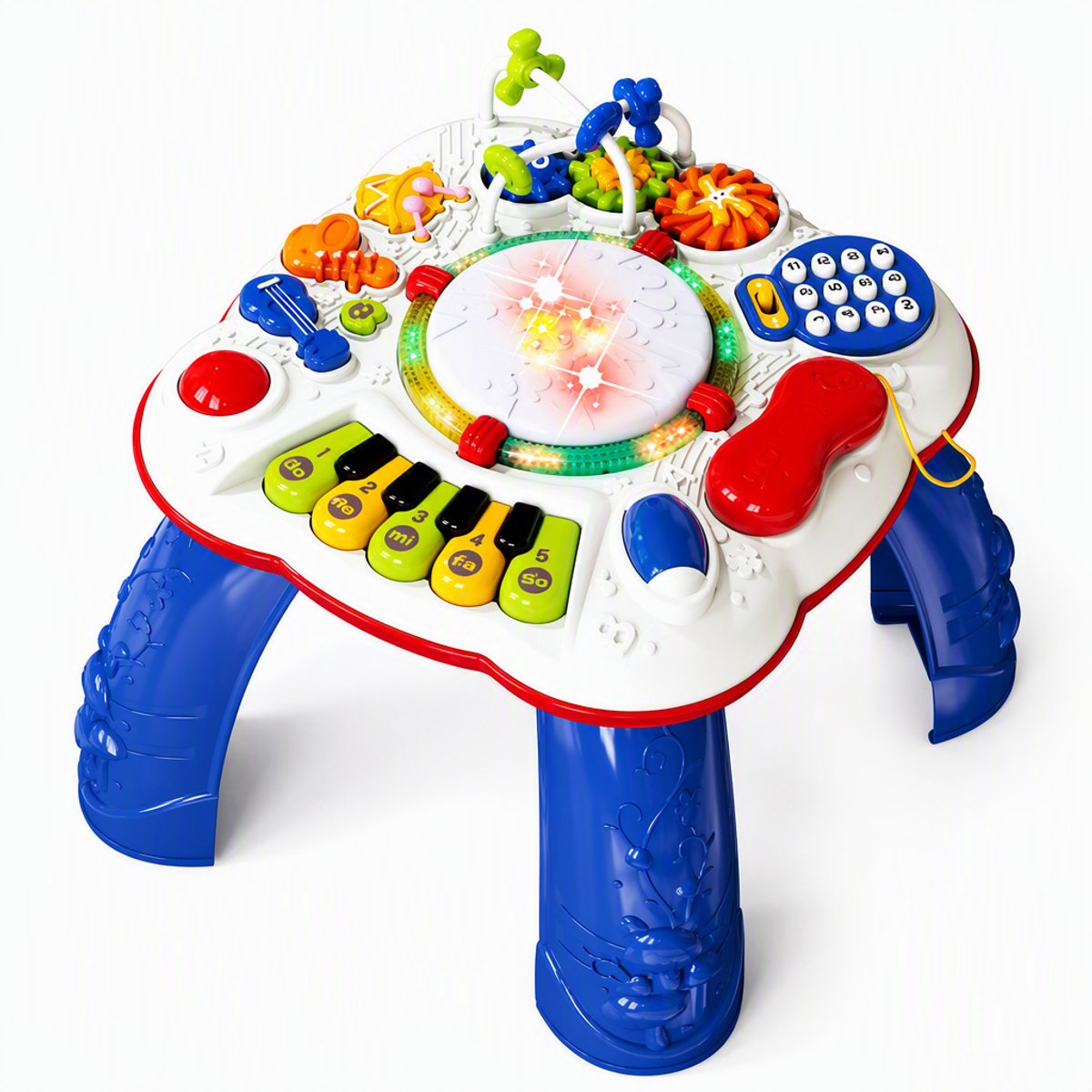 TEKROA® Activiteitentafel - Activiteiten Tafel - educatief - Speeltafel - Montessori Speelgoed - met muziek & geluid - motorische vaardigheden voor eerste leeftijd - Vanaf 36 Maanden