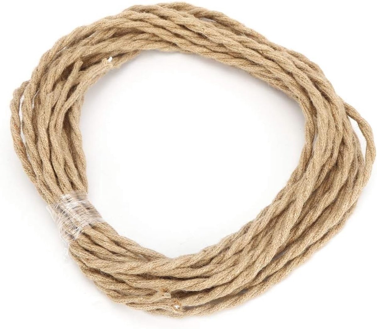 Vintage Jute Touw Verweven Elektrische Draad voor DIY Lampen en Chandeliers - 3 Meter Kabel Accessoires