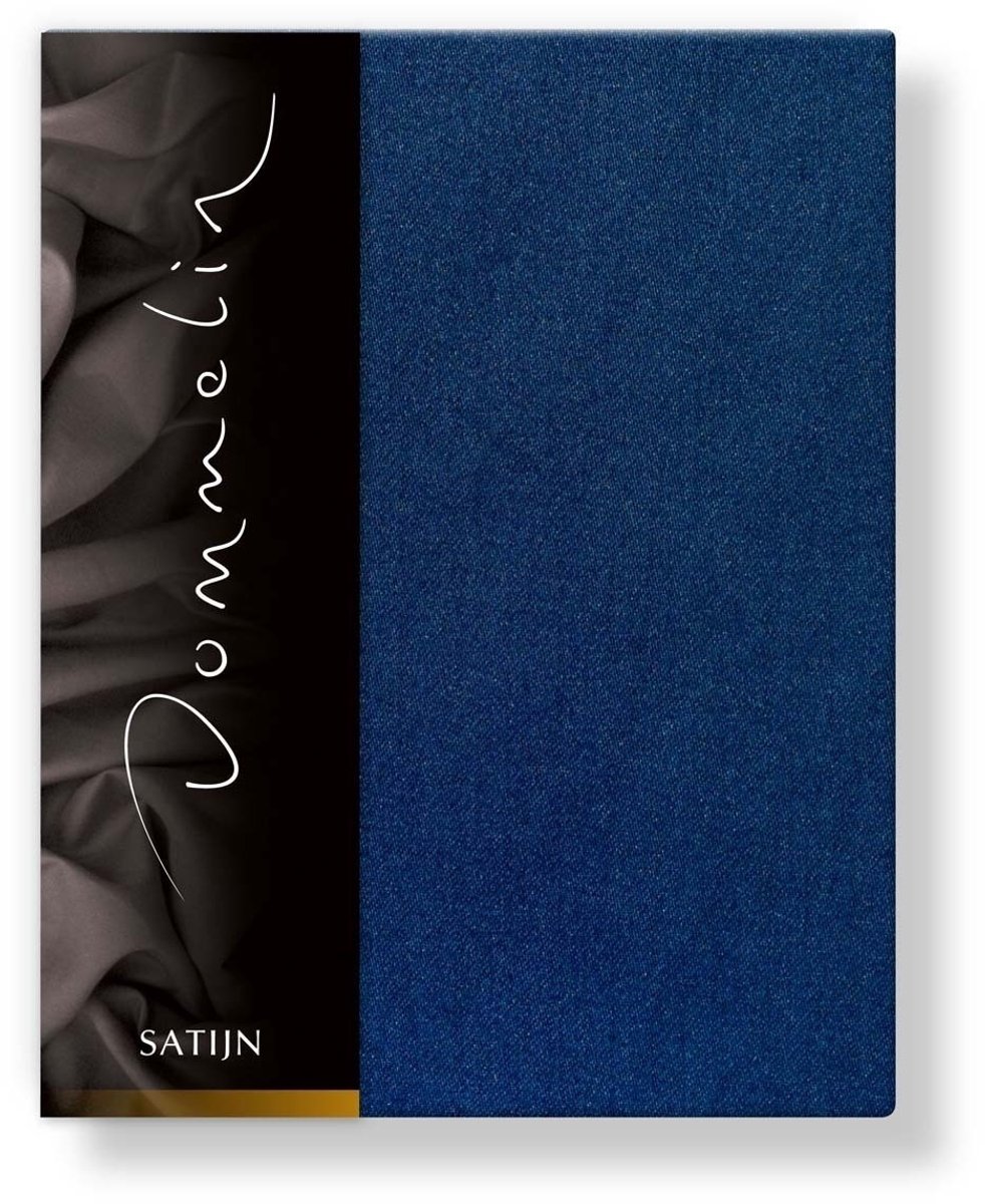 Dommelin Hoeslaken Uni Satijn 300TC 524 Navy 200x210/30
