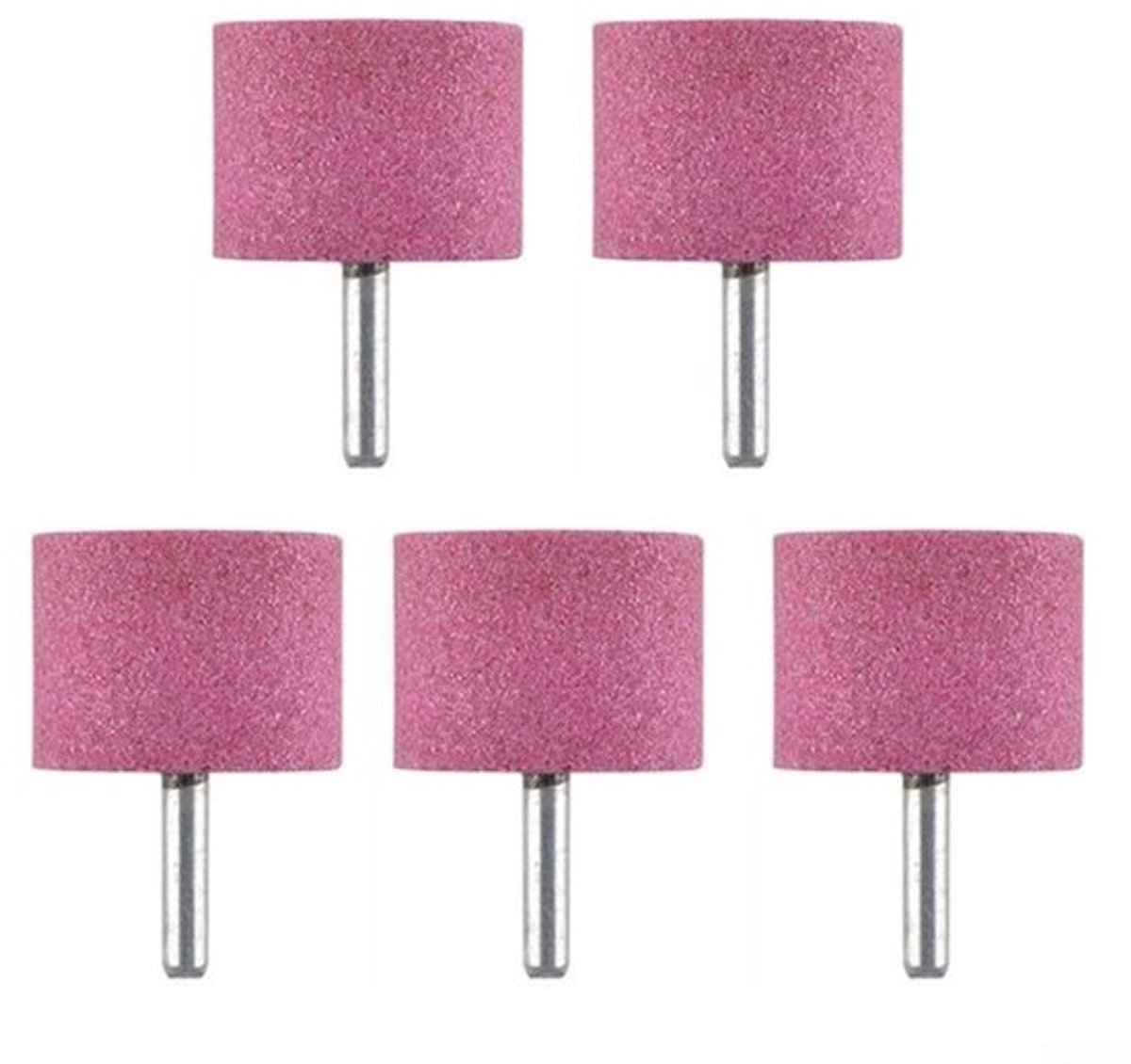 Schurende Steen 6mm Schacht - 5 Stuks - Hoge Hardheid - Voor Hout/Metaal/Jade - Schurende Snijkant - Totale Lengte 48mm - Slijpschijf