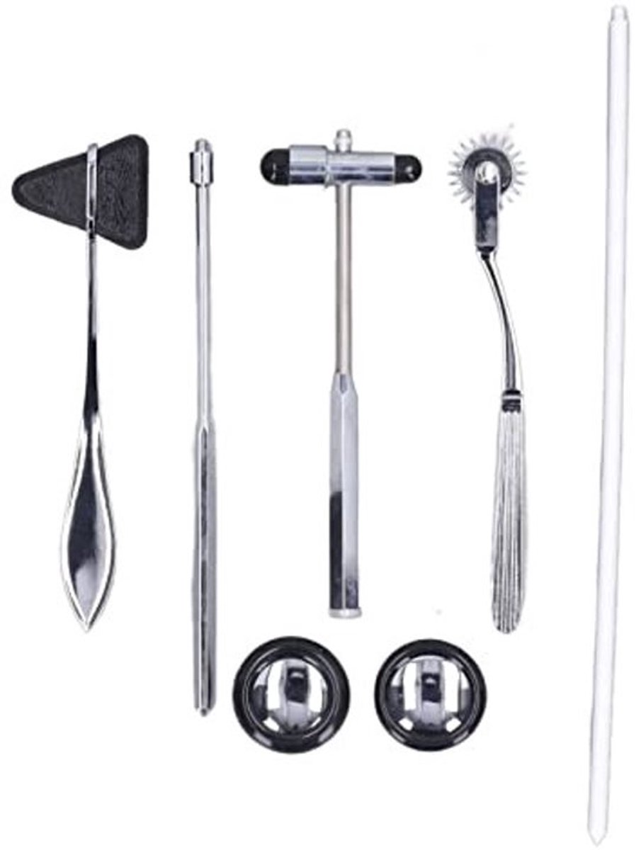 Reflexhamer Professionele Set - Neurologische Hamer - Ergonomische Handgreep - Roestvrij Staal - 5 Stuks - Draagbaar voor Zenuwtesten