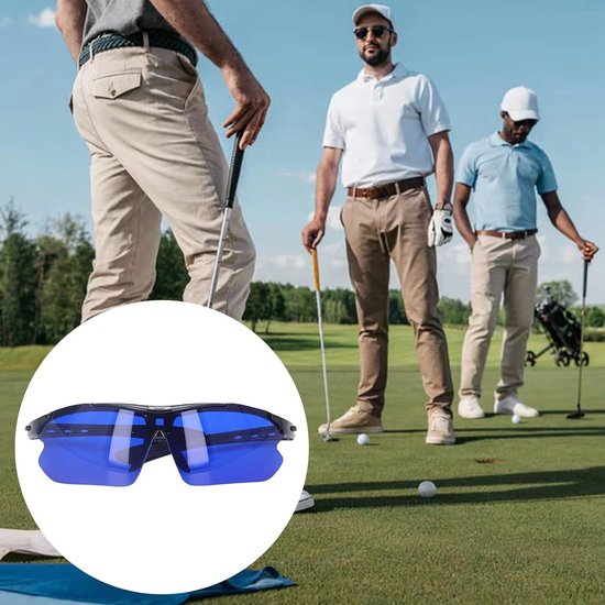 Golfbal Zoekbril met Blauwe Lenzen en Opbergtas - Gepolariseerde Sportzonnebril voor Golfers, Perfecte Accessoire voor Mannen en Vrouwen, Ideaal als Golfcadeau — afbeelding 4