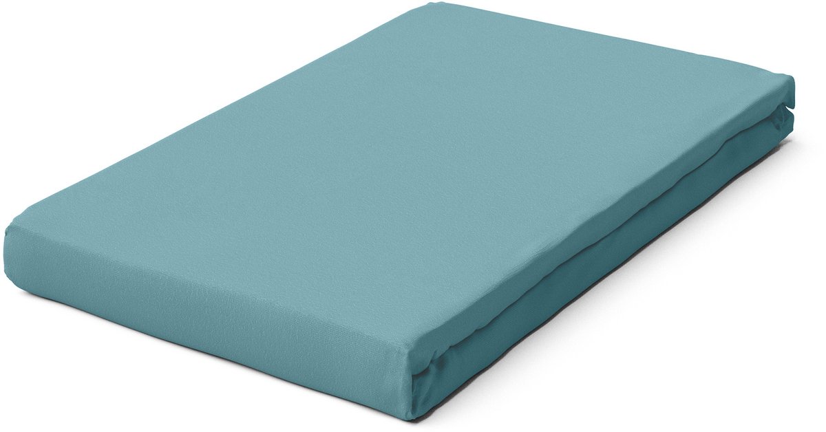 Schlafgut Pure Jersey Topper Hoeslaken M - 120x200 - 130x220 467 Petrol Mid