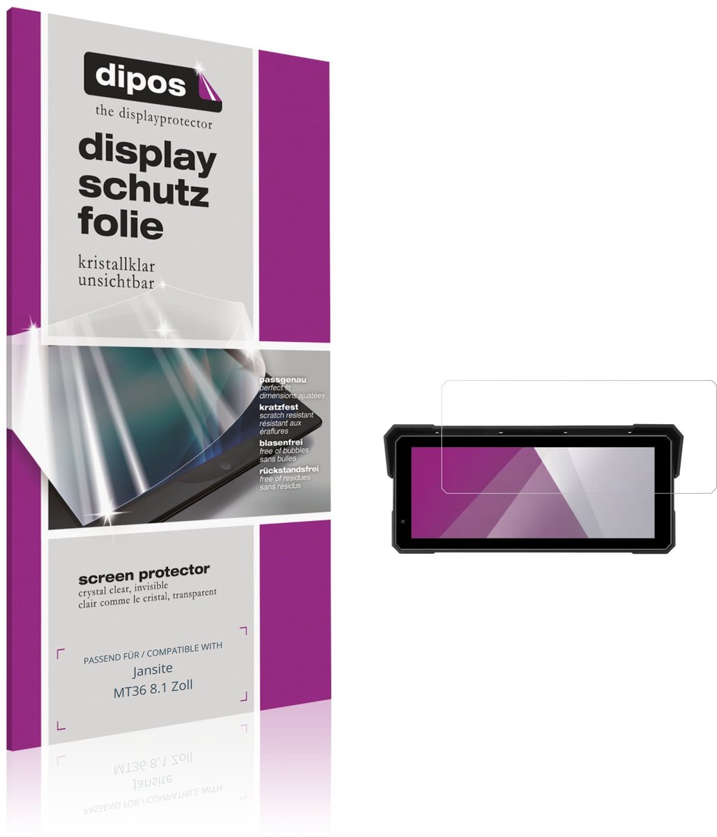 dipos – 2x Beschermfolie geschikt voor Jansite MT36 8.1 Inch | Krasbestendige & heldere Screenprotector Ultra-Thin
