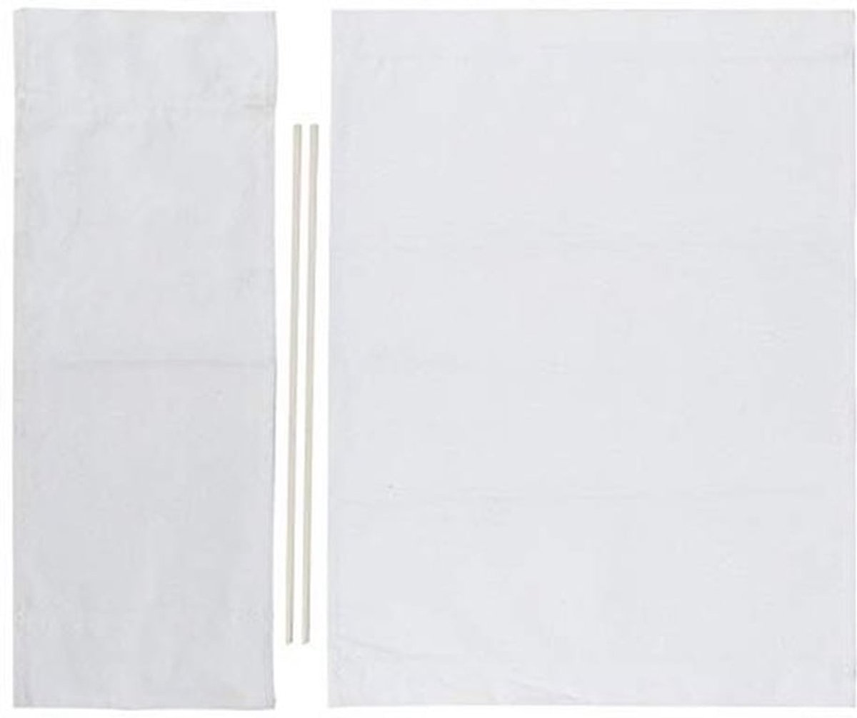 Regisseursstoel Hoes Hoogwaardig Canvas - Vervangingshoes - Draagbaar - 2 Stuks - Duurzaam - Inclusief Borduuraccessoires - Stoelhoes