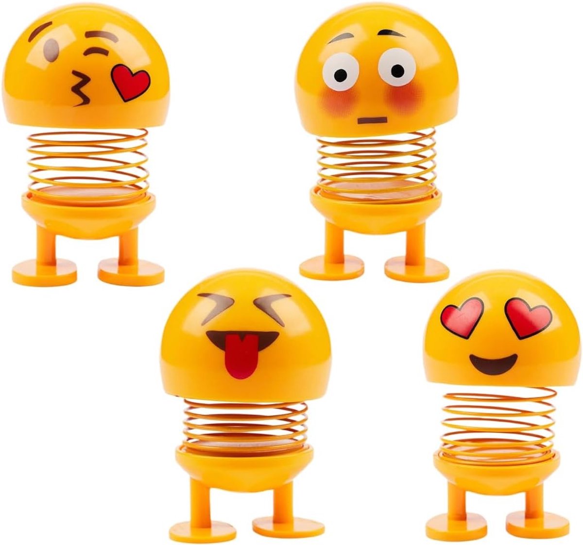 Wiebelfiguren - Multikleur - 10 cm - Grappige Decoratieve Figuren voor Auto en Bureau