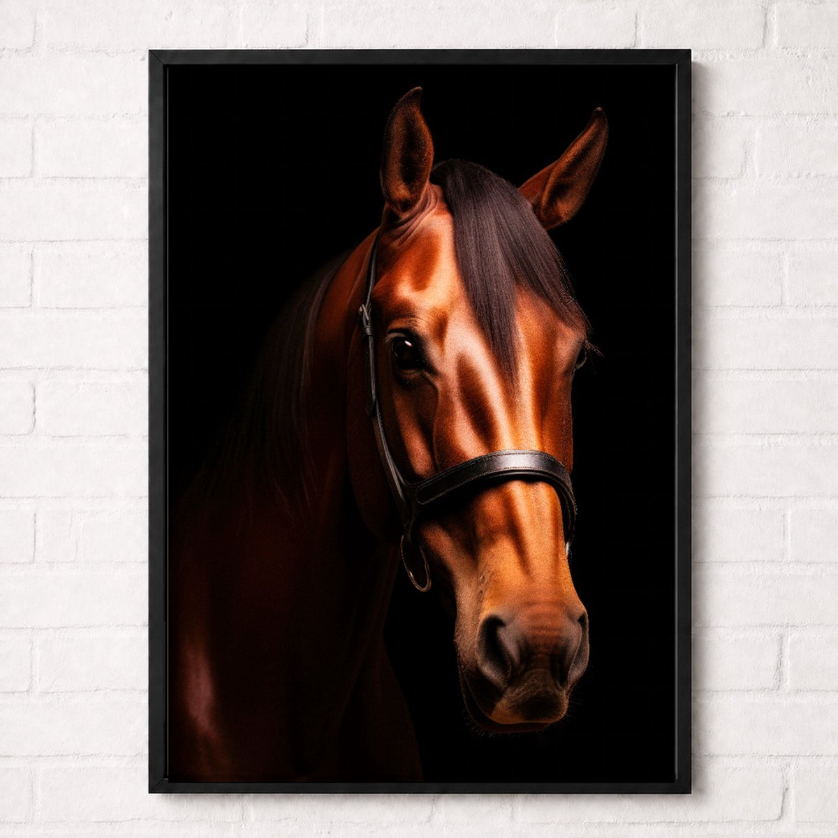 Kastanjebruin Paard Poster - Paarden Collectie - Dieren Posters - A1+ 61 x 91,5 cm