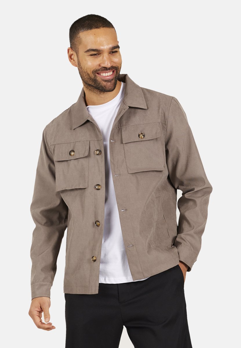 Brave Soul - Outdoorjas - Polyester - Mannen - Maat S - taupe
