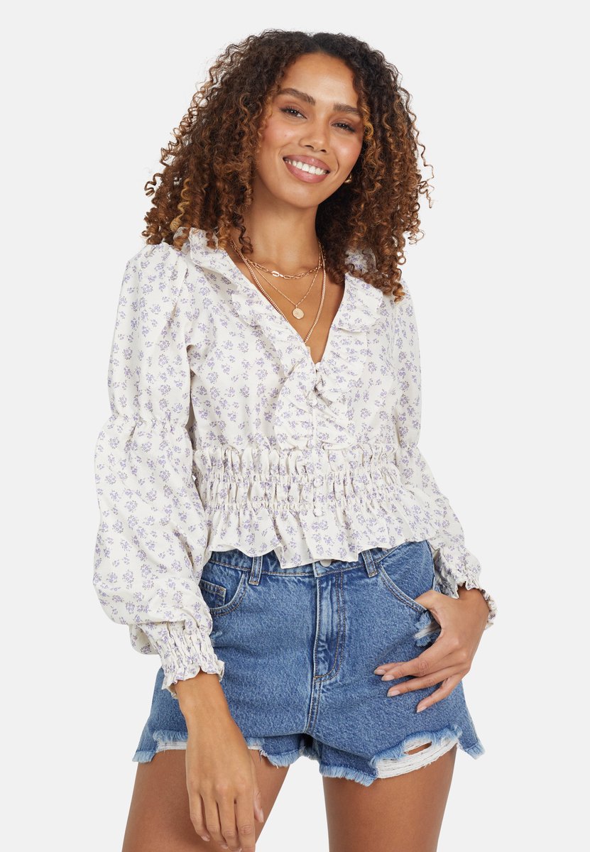 Brave Soul - T-shirt - Polyester - Vrouwen - Maat XS - paars