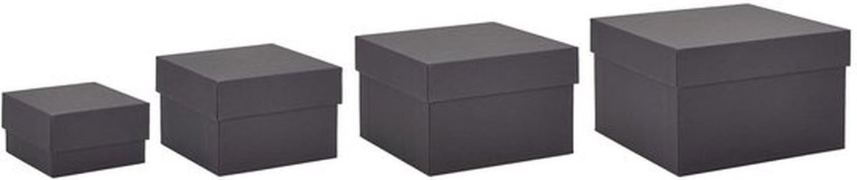 Nestdozen met Deksels - Set van 4 - Ruimtebesparend Stapelen - Verschillende Maten 3,5 x 2,0 tot 16,5 x 10,2 cm - Decoratieve Geschenkdozen - Voor Cadeaus en Opbergen