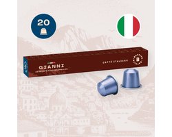 Battito 'Gianni' Italiaanse koffiecups - Decafé - Intensiteit 6/10 - Ambachtelijke kwaliteit uit Napels, Italië - 20 capsules