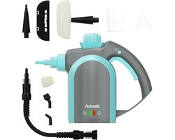 Achaté Handstoomreiniger 12-in-1 – Stoomreiniger & Handstomer – Kledingstomer / Stomer Kleding – Vlekkenreiniger – Tapijtreiniger – Voegenreiniger voor Badkamer, Keuken, Bank & Vloer – 3.5 Bar – 1000W – 250ml