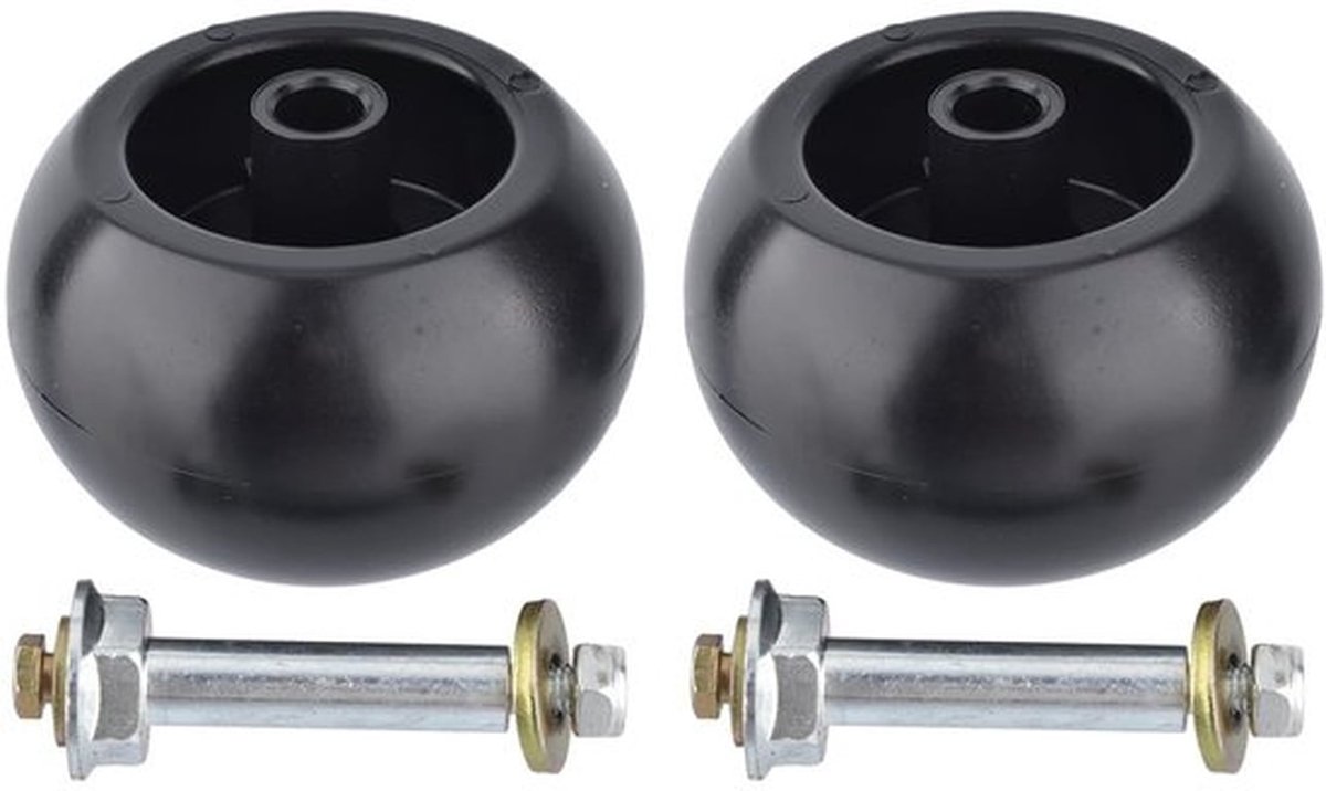 Deck Wheel Set - 2 Stuks - Inclusief Hardware - Geschikt voor Exmark 109-2098 - Boring 5/8" - Wielmaat 5x3 1/4 - Glad Loopvlak - Grasmaaierwiel