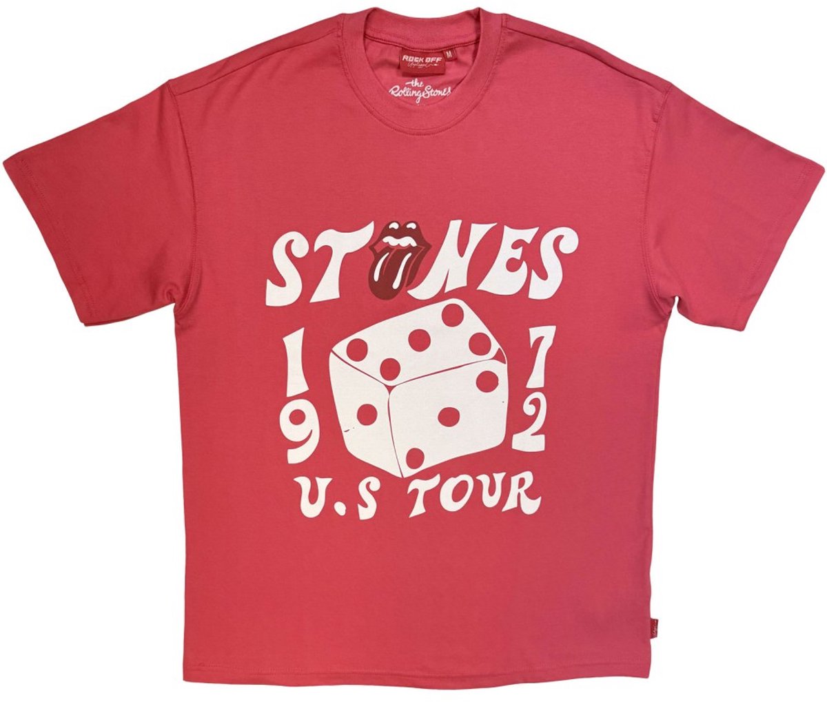 The Rolling Stones - Unplugged Dice Tour '72 Dames Tshirt - XL - Roze